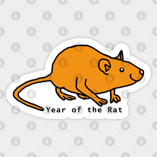 Year of the Rat Gold Sticker by ellenhenryart